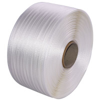 Strapping woven polyester