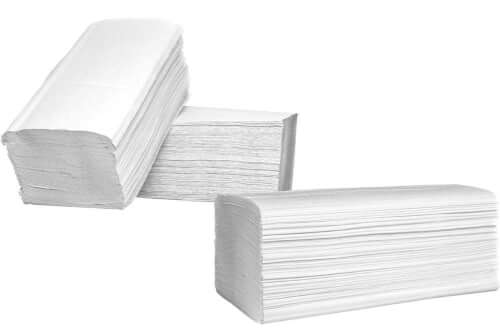 Folded hand towels with C-fold