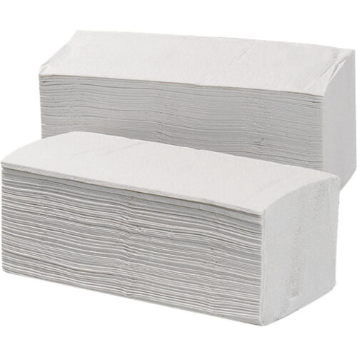 Essuie-mains pliés avec pliage en Z en papier cellulose