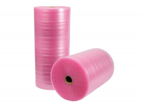 PE air bubble film pink